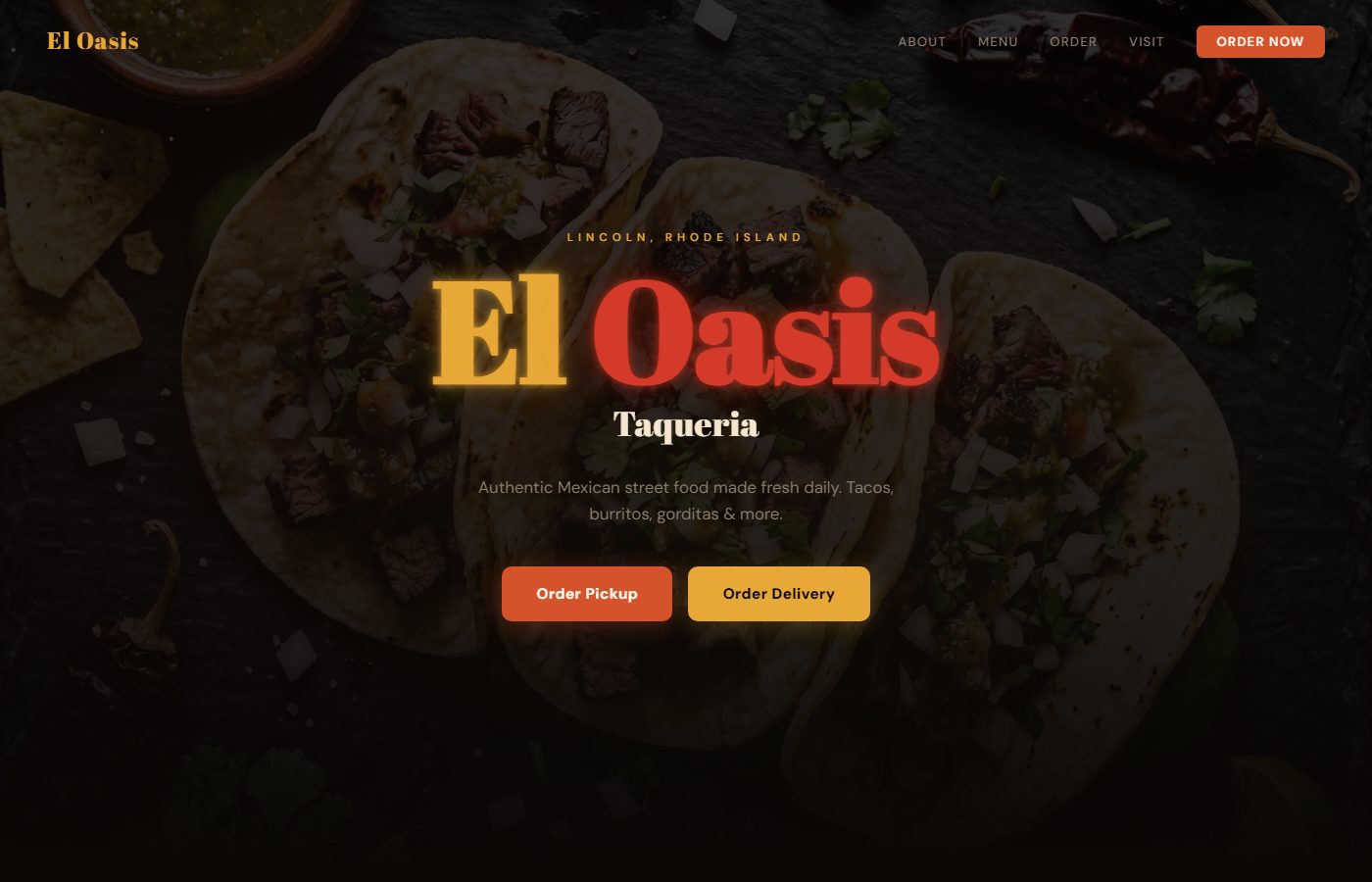 El Oasis Taqueria website